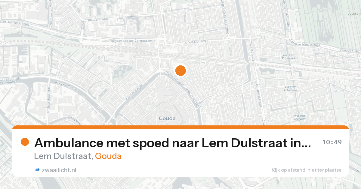 Ambulance met spoed naar Lem Dulstraat in Gouda — 21 aug 2026
