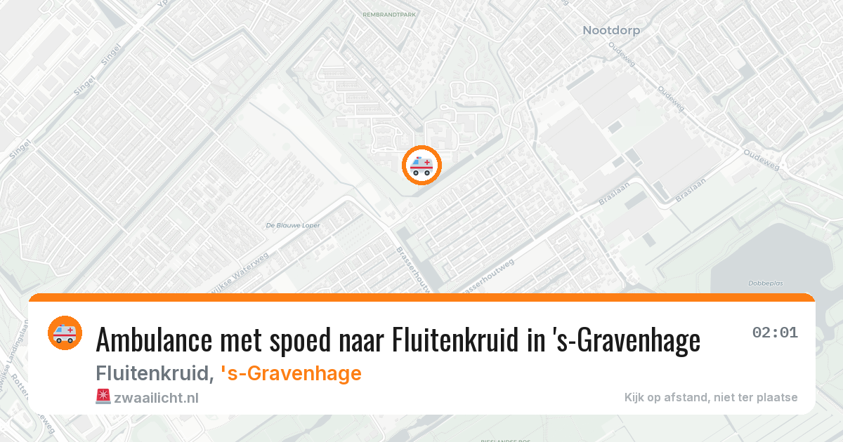 Ambulance met spoed naar Fluitenkruid in 's-Gravenhage — 16 jun 2026