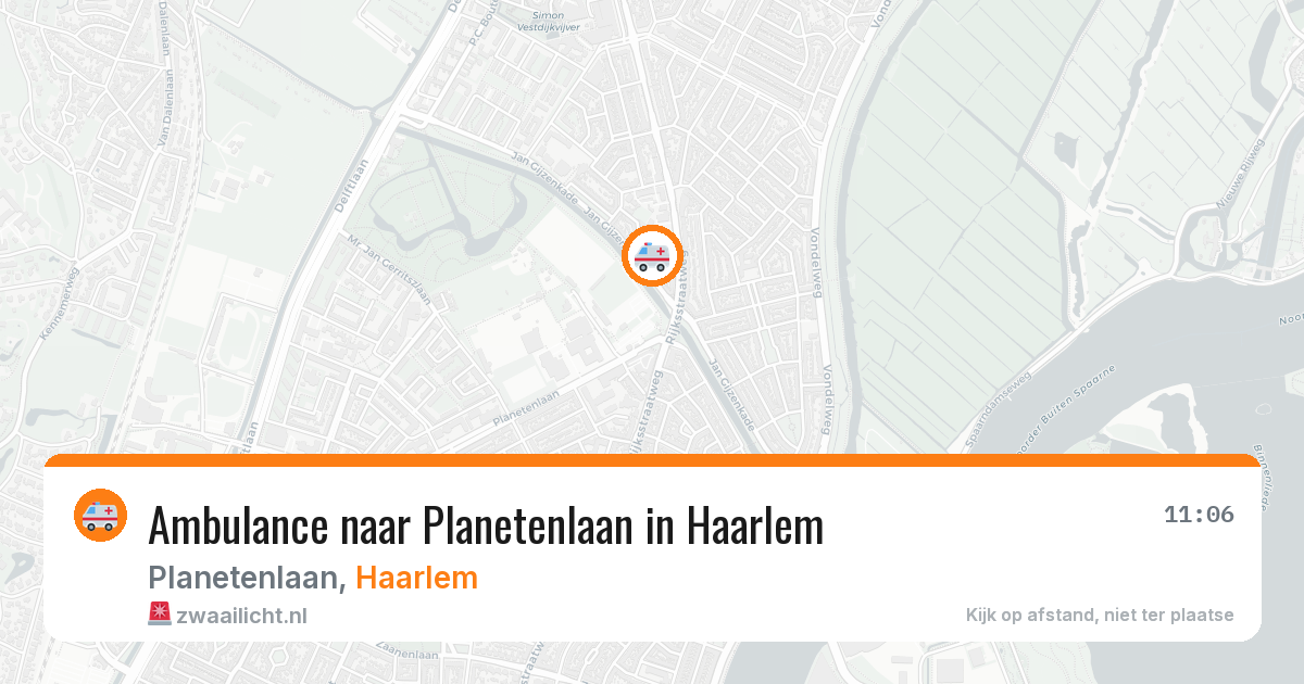 Ambulance naar Planetenlaan in Haarlem — 23 mrt 2026