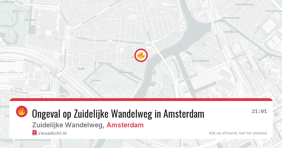 Ongeval op Zuidelijke Wandelweg in Amsterdam — 7 jul 2026