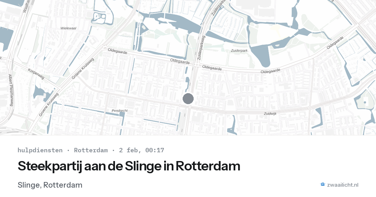Steekpartij aan de Slinge in Rotterdam — 1 feb 2026