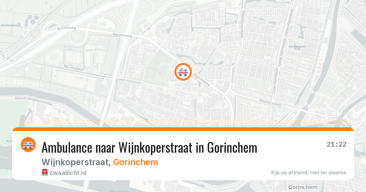 Ambulance naar Wijnkoperstraat in Gorinchem — 10 aug 2026
