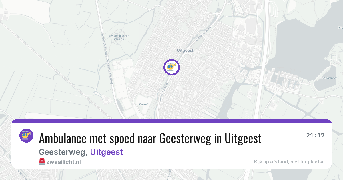 Ambulance met spoed naar Geesterweg in Uitgeest — 24 mei 2026