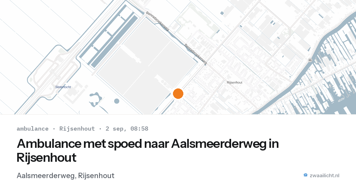 Ambulance met spoed naar Aalsmeerderweg in Rijsenhout — 2 sep 2026