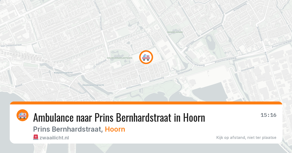 Ambulance naar Prins Bernhardstraat in Hoorn — 22 apr 2026
