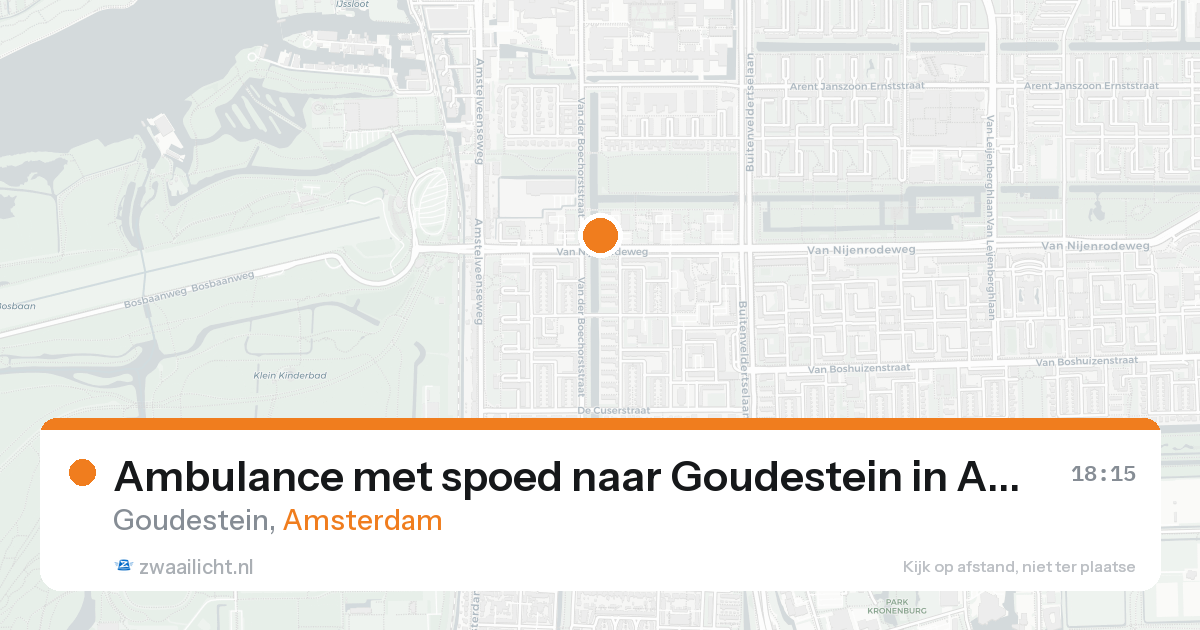 Ambulance met spoed naar Goudestein in Amsterdam — 23 aug 2026
