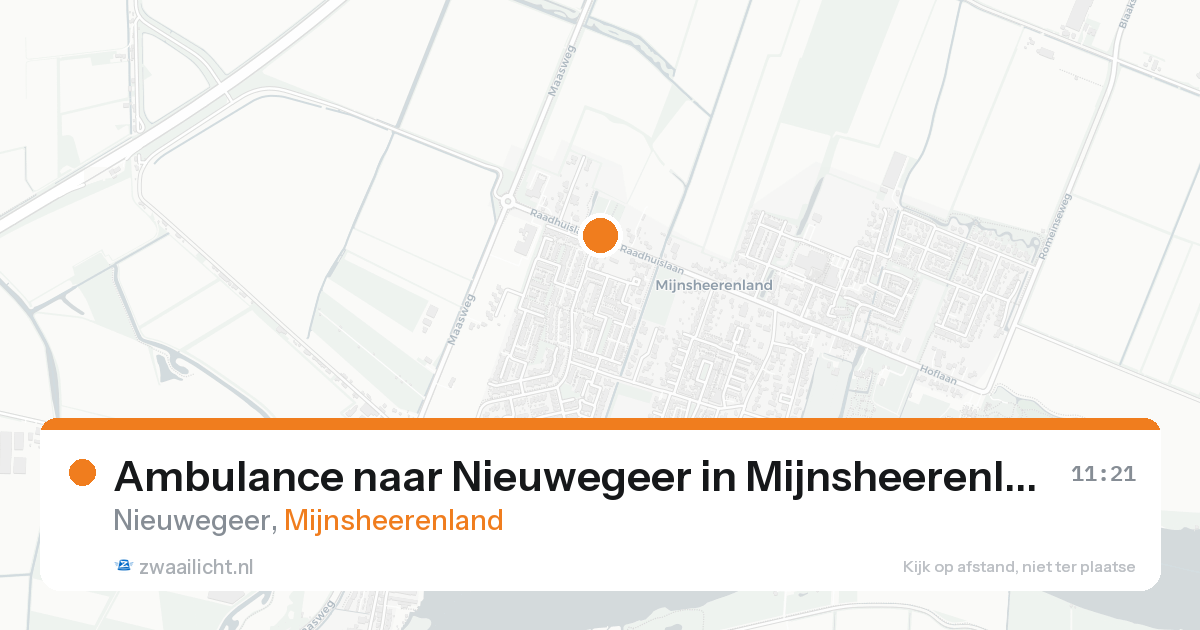 Ambulance naar Nieuwegeer in Mijnsheerenland — 7 feb 2026