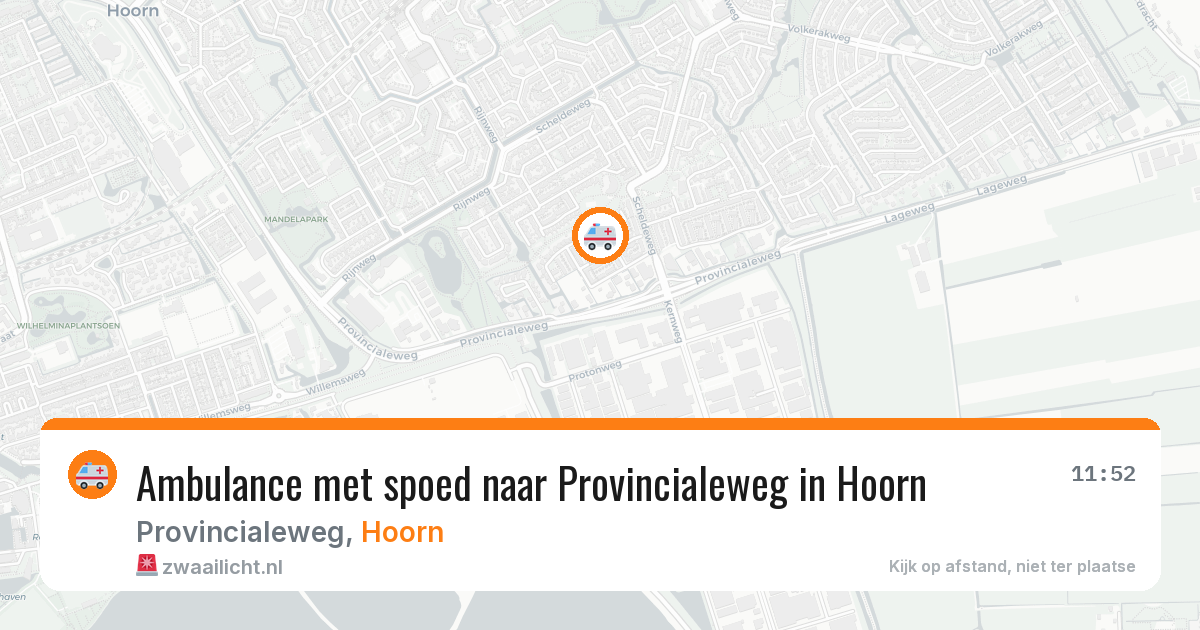Ambulance met spoed naar Provincialeweg in Hoorn — 27 jul 2026