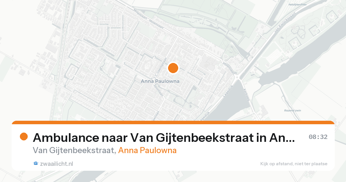 Ambulance naar Van Gijtenbeekstraat in Anna Paulowna — 6 jun 2026