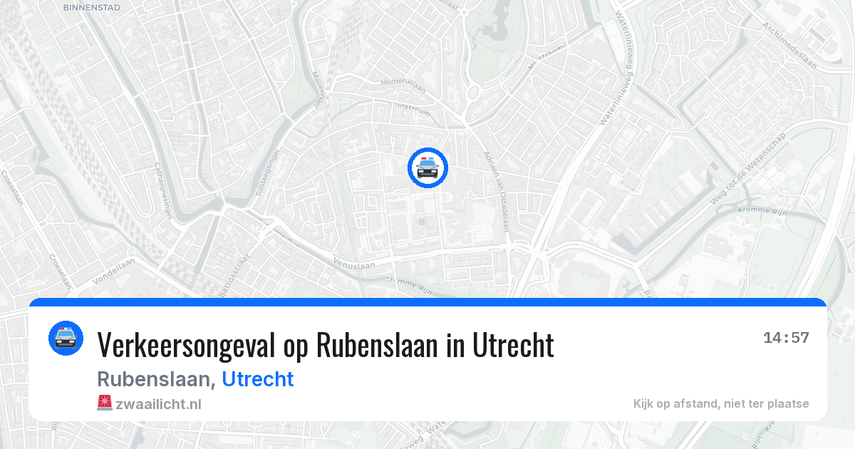 Verkeersongeval op Rubenslaan in Utrecht — 6 apr 2026