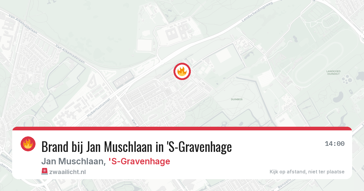 Brand bij Jan Muschlaan in 'S-Gravenhage — 26 mrt 2026