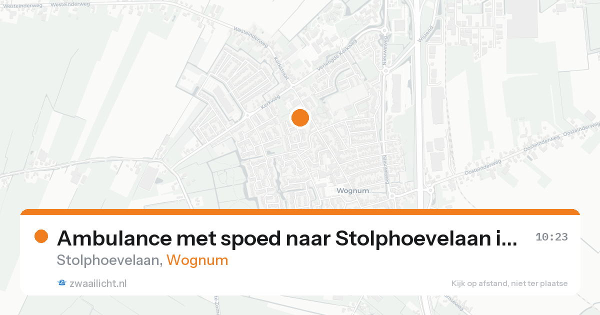 Ambulance met spoed naar Stolphoevelaan in Wognum — 25 aug 2026