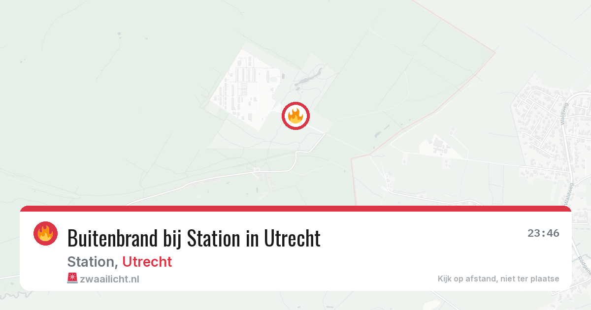 Buitenbrand bij Station in Utrecht — 12 aug 2026