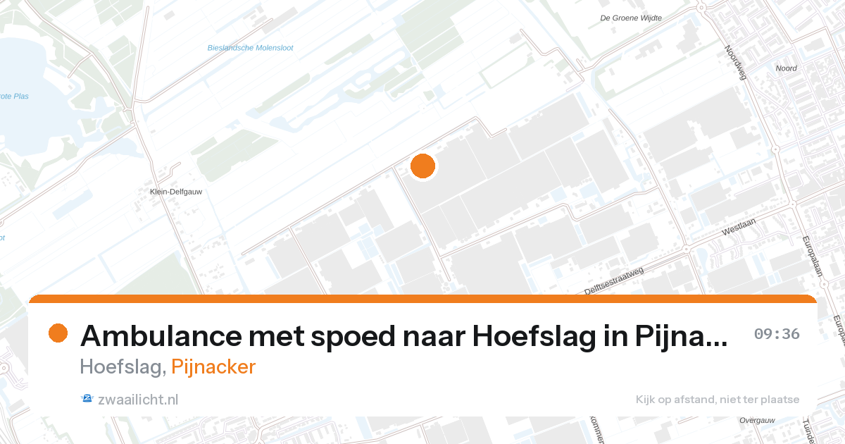 Ambulance met spoed naar Hoefslag in Pijnacker — 19 mrt 2026