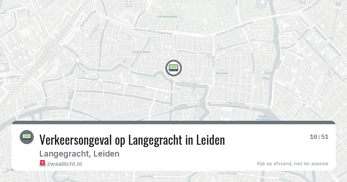 Verkeersongeval op Langegracht in Leiden — 9 feb 2026