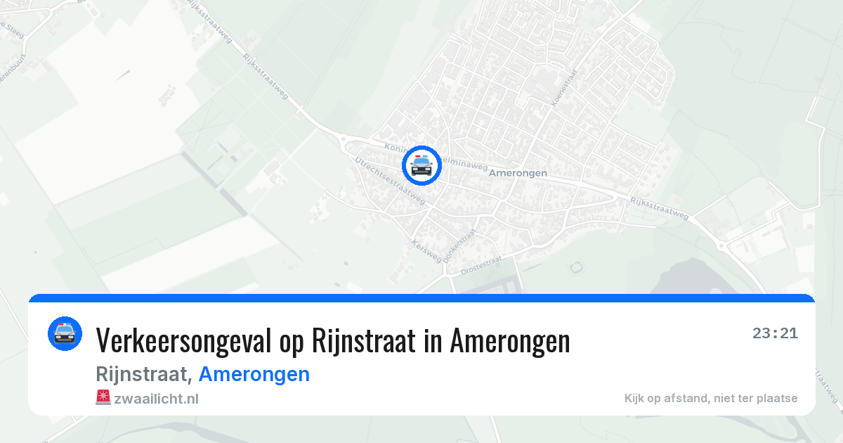 Verkeersongeval op Rijnstraat in Amerongen — 6 jun 2026