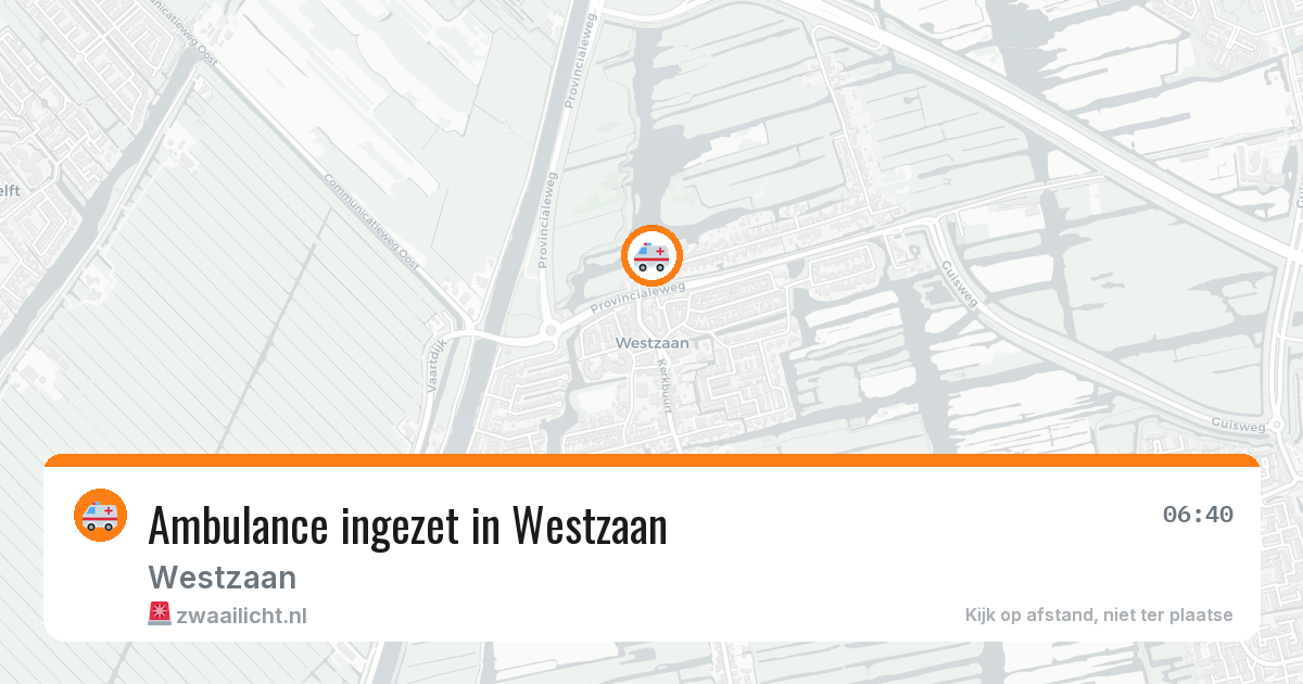 Ambulance ingezet in Westzaan — 12 jun 2026