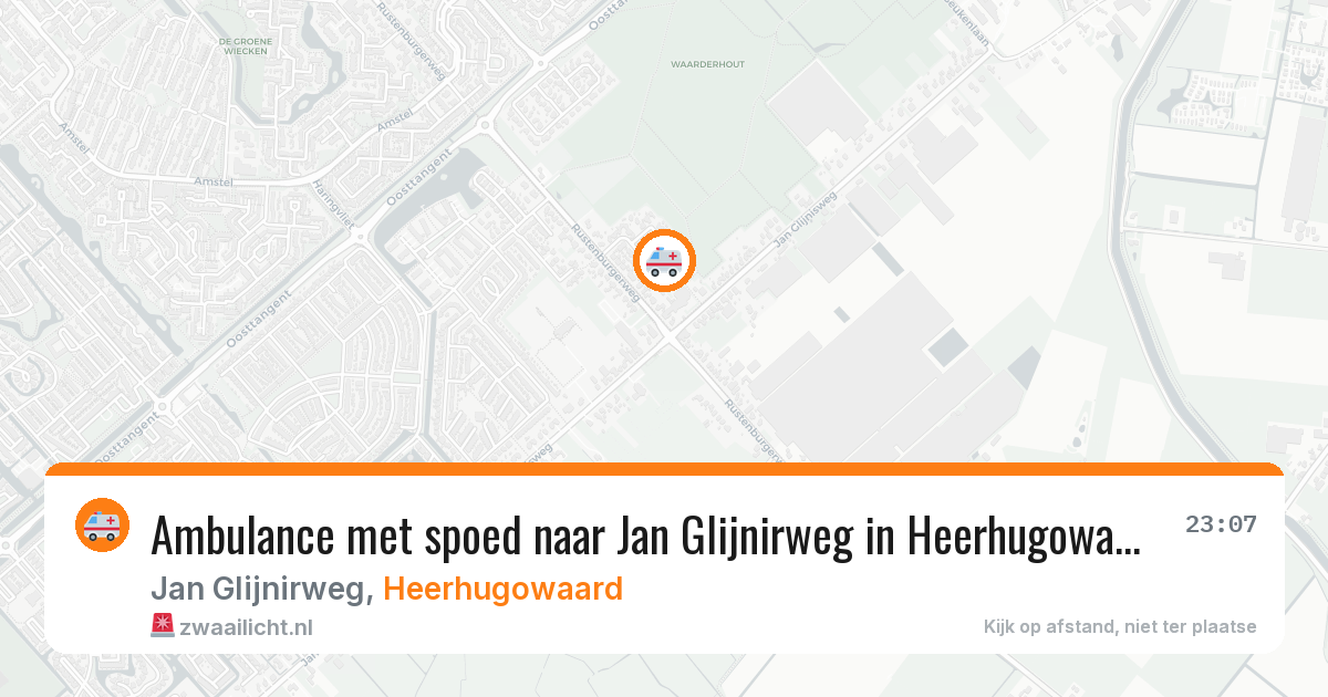 Ambulance met spoed naar Jan Glijnirweg in Heerhugowaard — 3 jul 2026