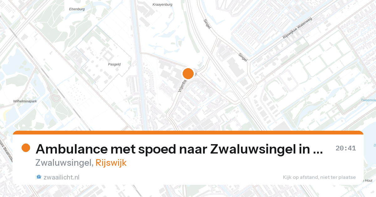 Ambulance met spoed naar Zwaluwsingel in Rijswijk — 27 aug 2026
