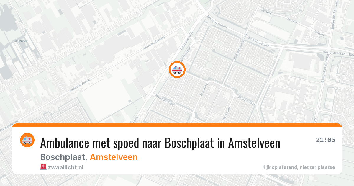 Ambulance met spoed naar Boschplaat in Amstelveen — 8 apr 2026