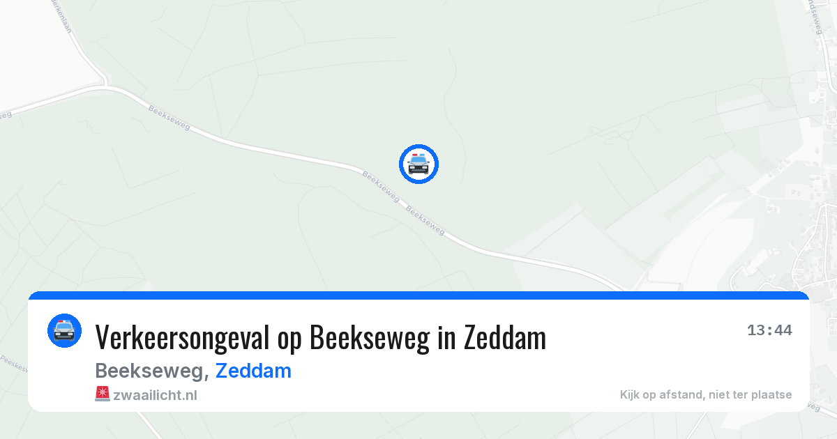 Verkeersongeval op Beekseweg in Zeddam — 9 apr 2026