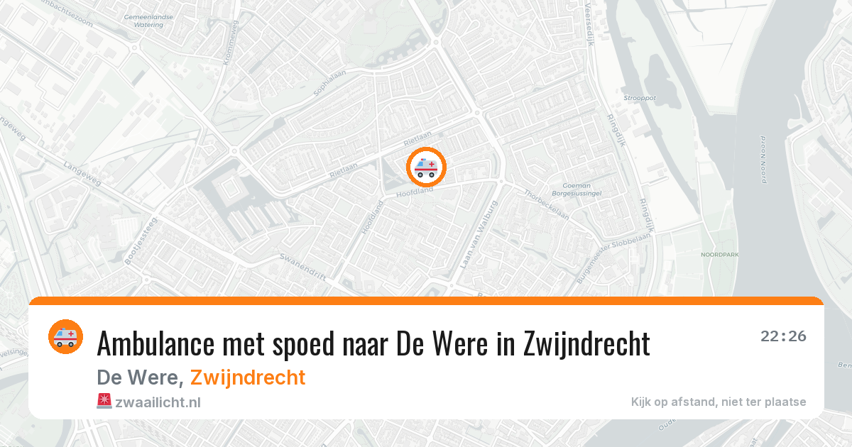 Ambulance met spoed naar De Were in Zwijndrecht — 30 jun 2026