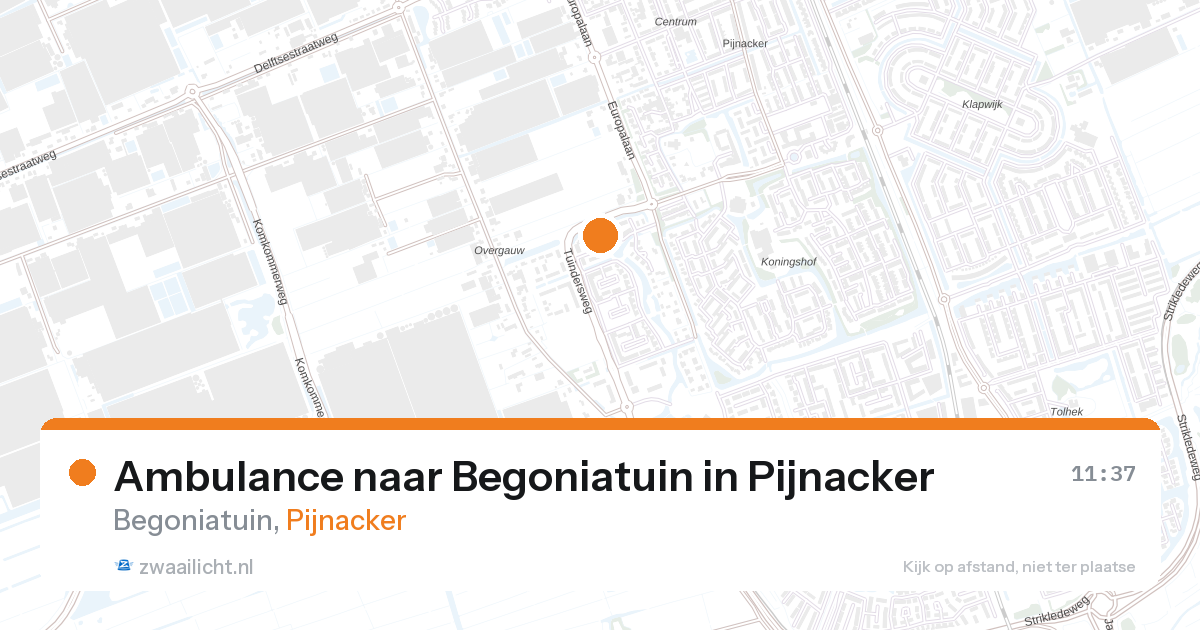 Ambulance naar Begoniatuin in Pijnacker — 22 mrt 2026