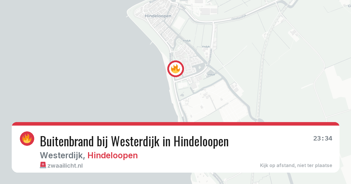 Buitenbrand bij Westerdijk in Hindeloopen — 28 jul 2026