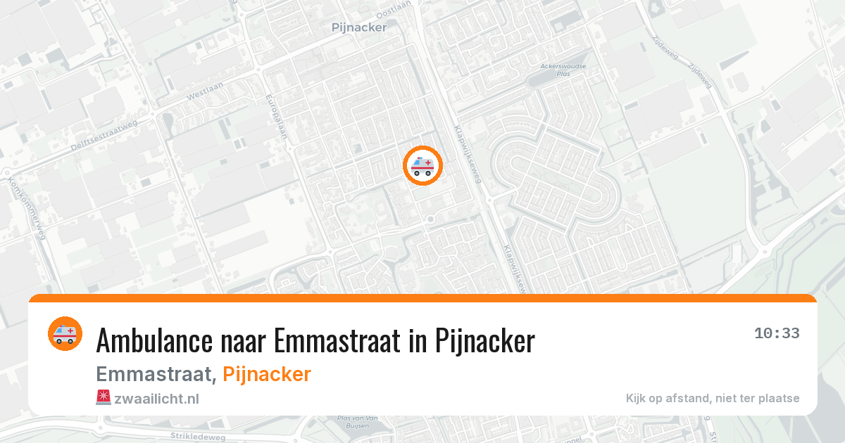 Ambulance naar Emmastraat in Pijnacker — 25 jun 2026