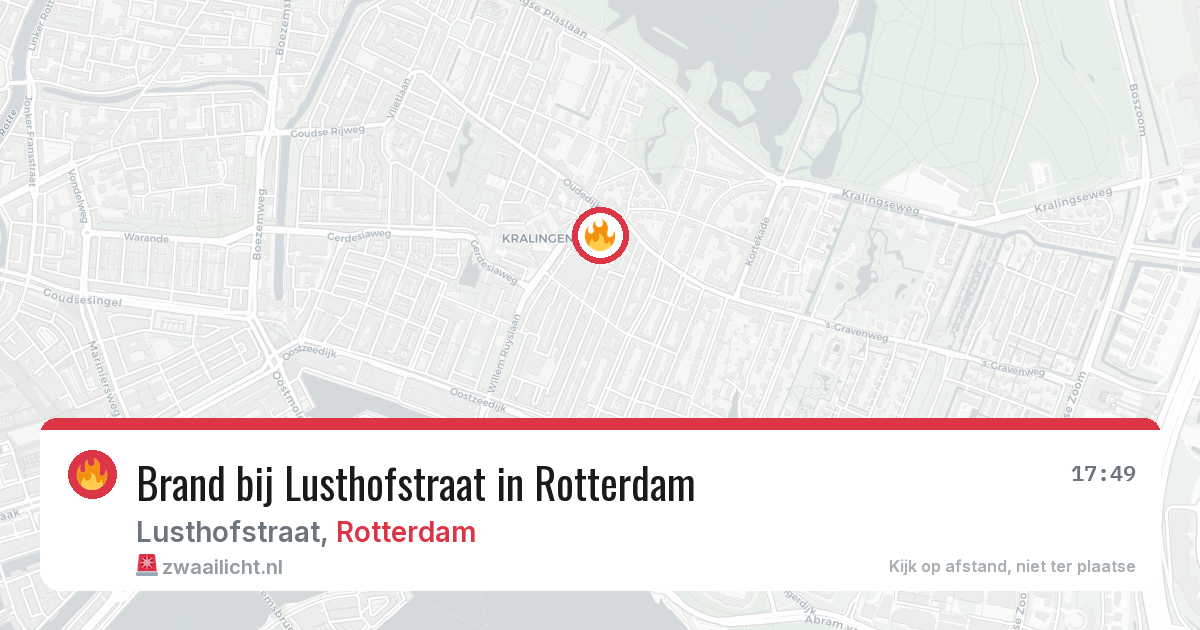 Brand bij Lusthofstraat in Rotterdam — 29 mei 2026