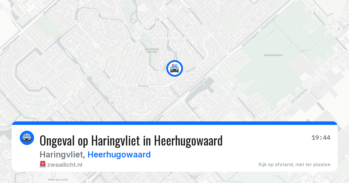 Ongeval op Haringvliet in Heerhugowaard — 12 aug 2026