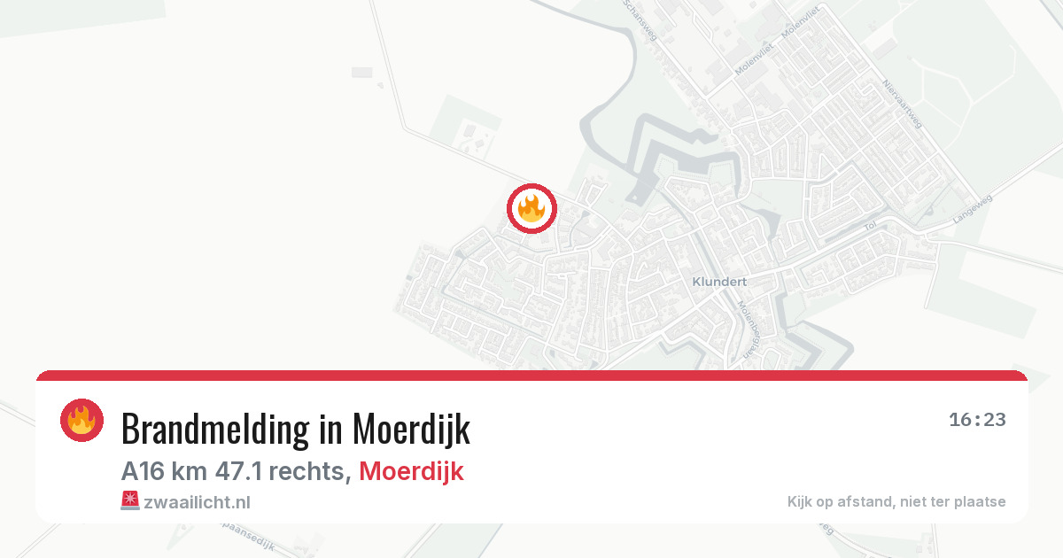 Brandmelding in Moerdijk — 19 jun 2026