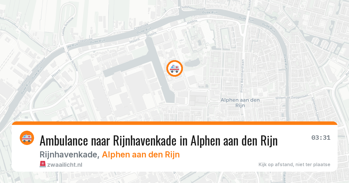 Ambulance naar Rijnhavenkade in Alphen aan den Rijn — 6 jun 2026
