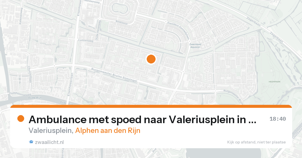 Ambulance met spoed naar Valeriusplein in Alphen aan den Rijn — 21 aug 2026