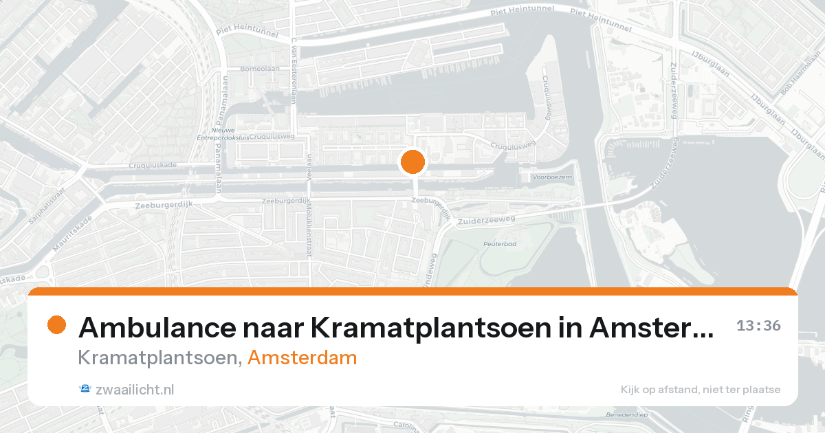 Ambulance naar Kramatplantsoen in Amsterdam — 17 aug 2026