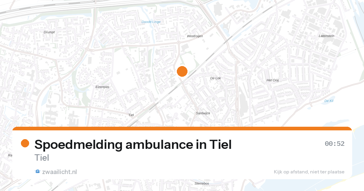 Spoedmelding ambulance in Tiel — 31 jan 2026