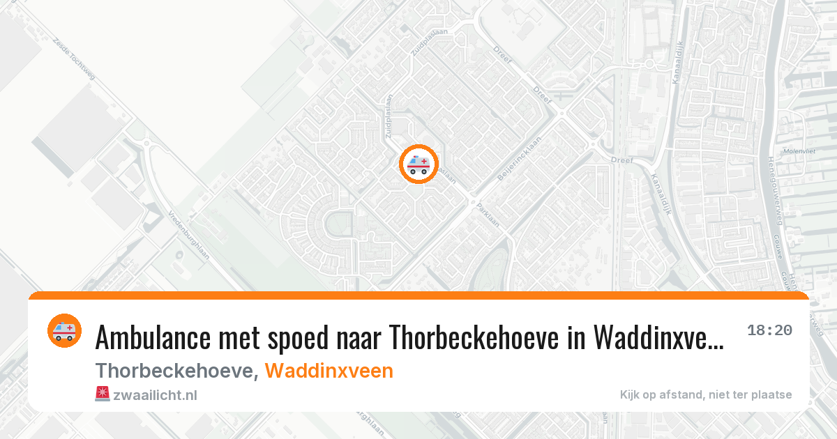 Ambulance met spoed naar Thorbeckehoeve in Waddinxveen — 5 jun 2026