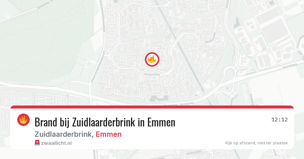 Brand bij Zuidlaarderbrink in Emmen — 31 mrt 2026