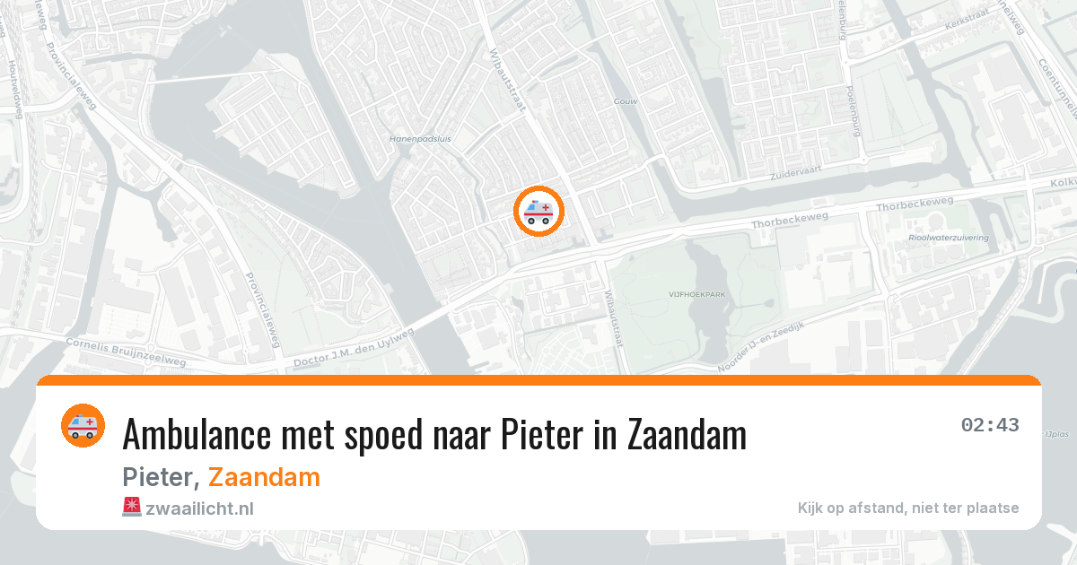 Ambulance met spoed naar Pieter in Zaandam — 5 jul 2026