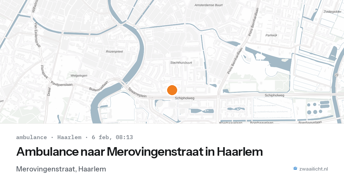 Ambulance naar Merovingenstraat in Haarlem — 6 feb 2026