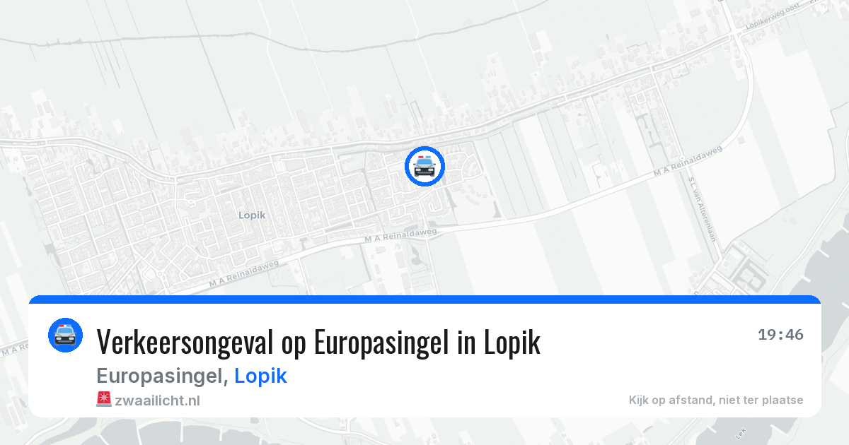 Verkeersongeval op Europasingel in Lopik — 9 jul 2026