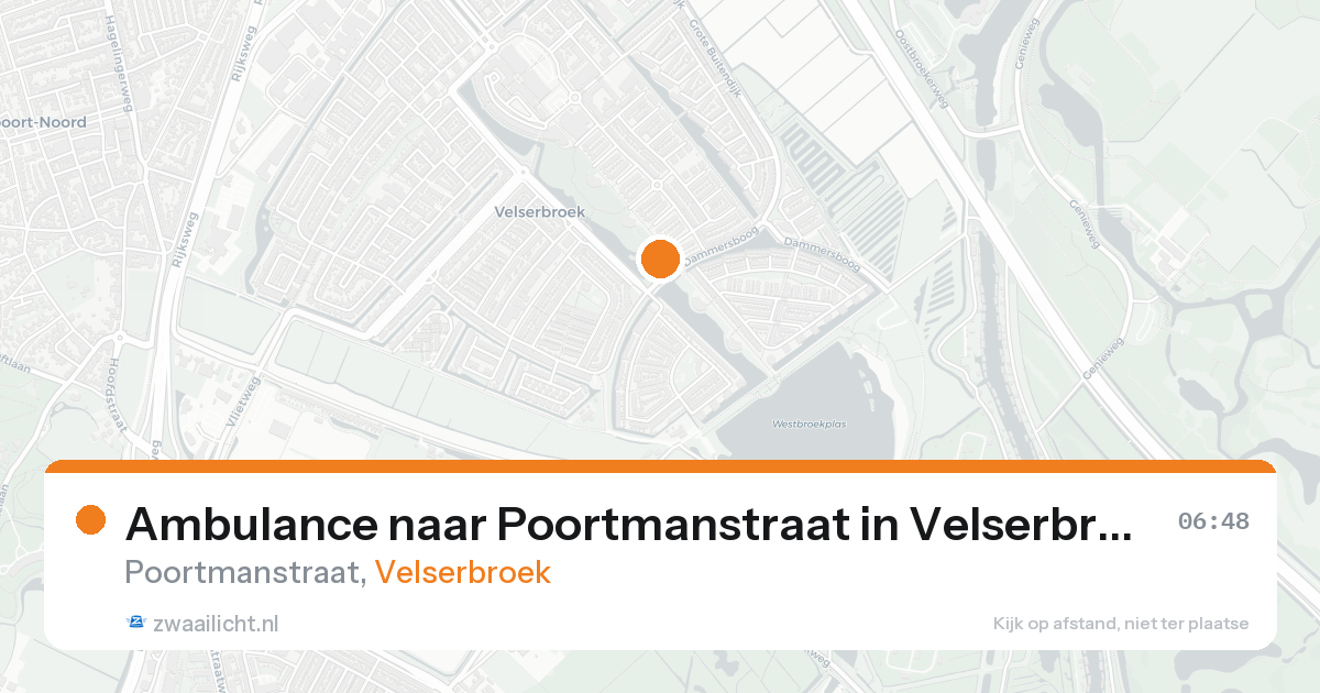 Ambulance naar Poortmanstraat in Velserbroek — 1 jun 2026