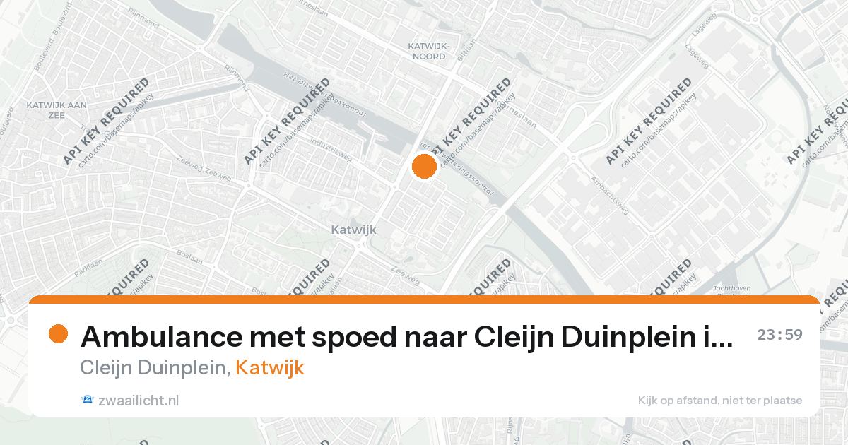 Ambulance met spoed naar Cleijn Duinplein in Katwijk — 17 jul 2026
