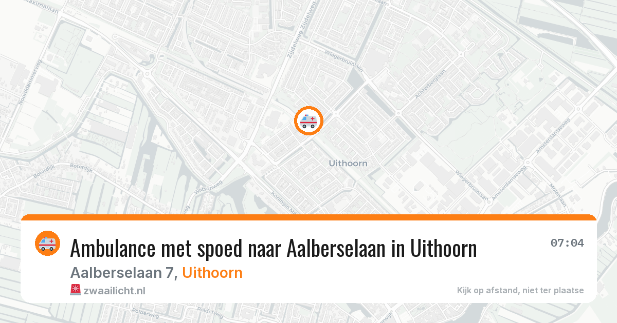 Ambulance met spoed naar Aalberselaan in Uithoorn — 28 jul 2026