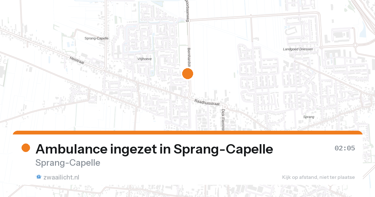 Ambulance ingezet in Sprang-Capelle — 1 feb 2026