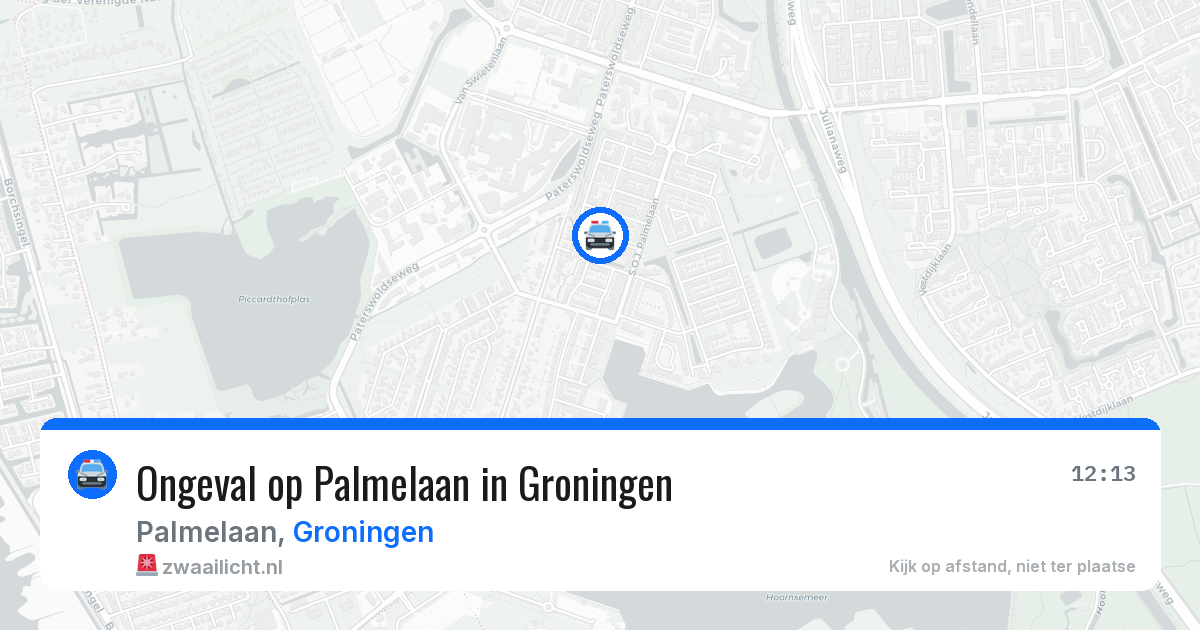 Ongeval op Palmelaan in Groningen — 9 apr 2026