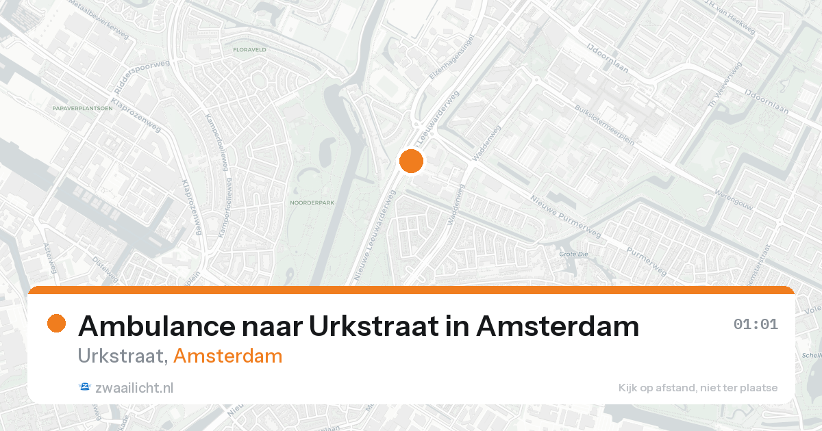 Ambulance naar Urkstraat in Amsterdam — 25 aug 2026