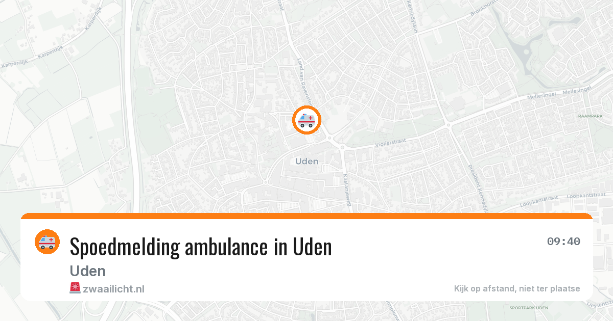 Spoedmelding ambulance in Uden — 23 apr 2026