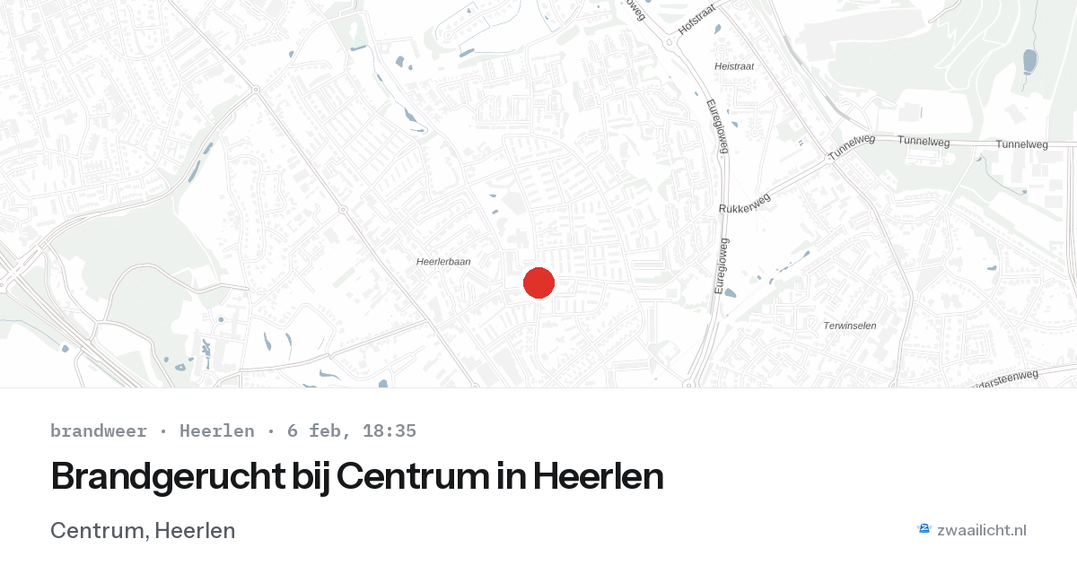Brandgerucht bij Centrum in Heerlen — 6 feb 2026