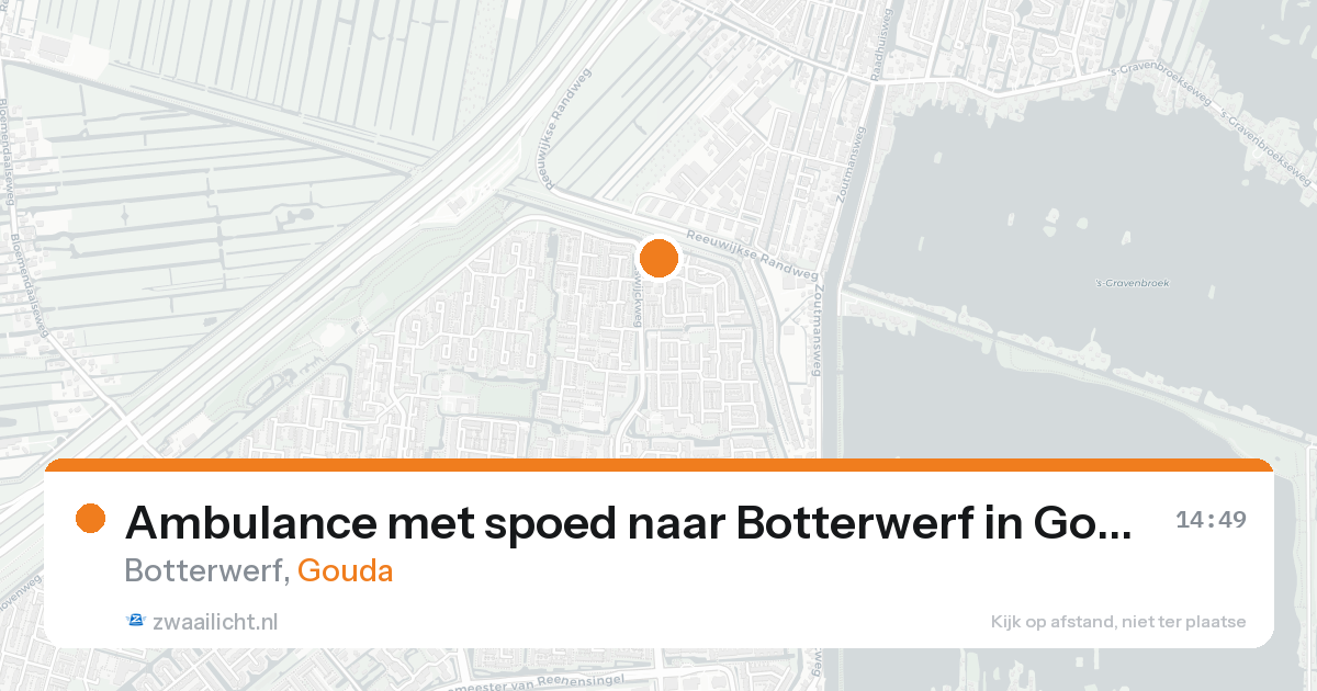 Ambulance met spoed naar Botterwerf in Gouda — 21 aug 2026